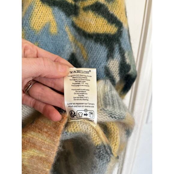 Sezane x Les Composantes Floral Wool Mohair Pullover Sweater Size Small - Picture 7 of 8